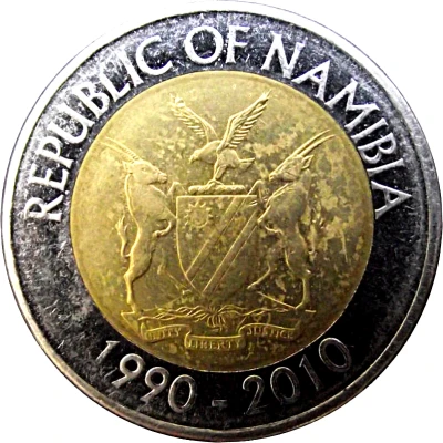 10 Dollars 20th Anniversary of the Bank of Namibia front