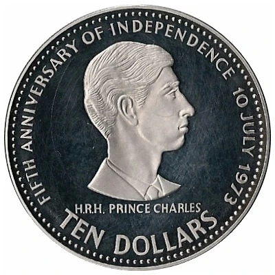 10 Dollars 5th Anniversary of Independence-Prince Charles back