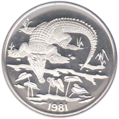 10 Dollars American crocodile; copper-nickel back