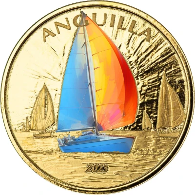 10 Dollars Anguilla Regatta; Coloured back