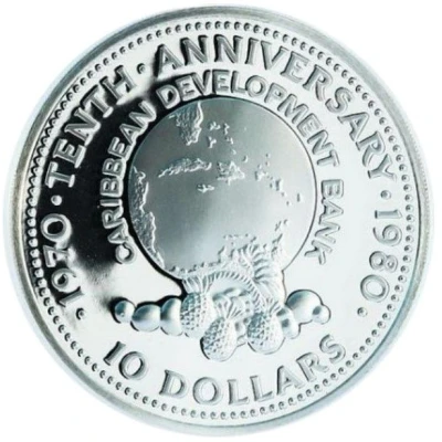 10 Dollars Caribbean Development Bank back