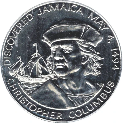 10 Dollars Christopher Columbus; copper-nickel back