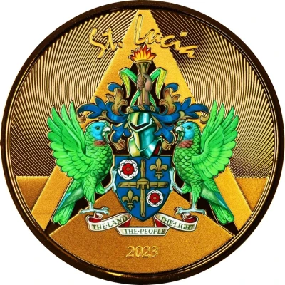 10 Dollars Coat of Arms; Colourized back