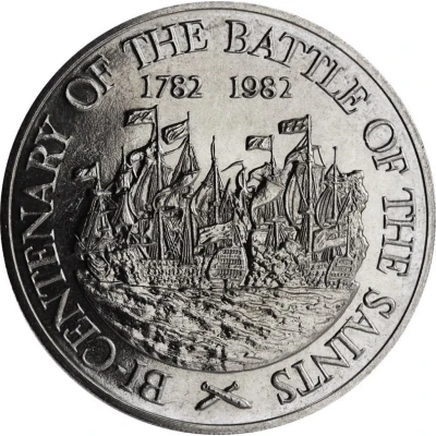 10 Dollars - Elizabeth II Battle of the Saints ND back