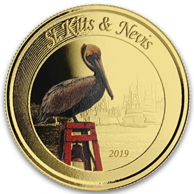 10 Dollars - Elizabeth II Brown Pelican; Colourised back