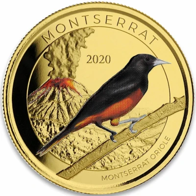 10 Dollars - Elizabeth II Montserrat Oriole; Coloured back