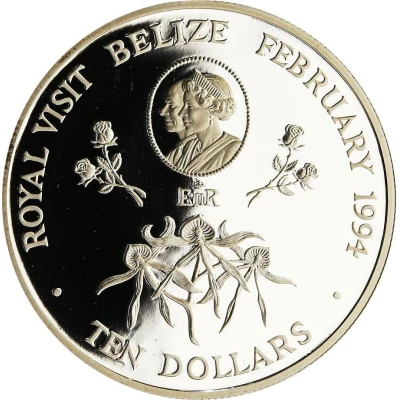 10 Dollars - Elizabeth II Royal Visit back