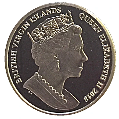 10 Dollars - Elizabeth II Sapphire Coronation: Piedfort front