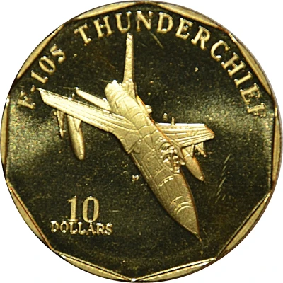 10 Dollars F-105 Thunderchief back