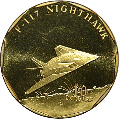 10 Dollars F-117 Nighthawk back