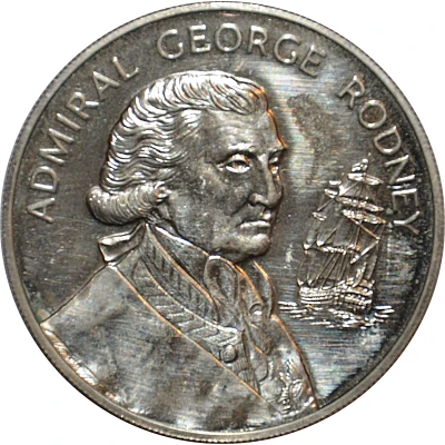 10 Dollars George Rodney; copper-nickel back