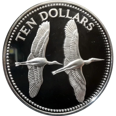 10 Dollars Jabiru; Silver back