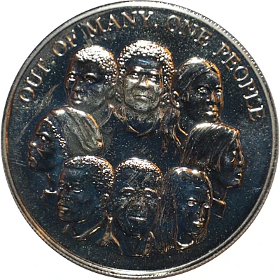 10 Dollars Jamaican unity; copper-nickel back