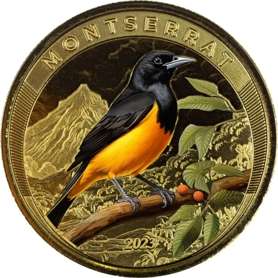 10 Dollars Montserrat Oriole; Coloured back