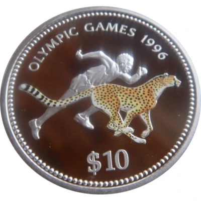 10 Dollars Namibia Olympics back