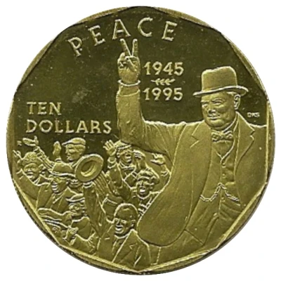 10 Dollars Peace-Victory In Europe back