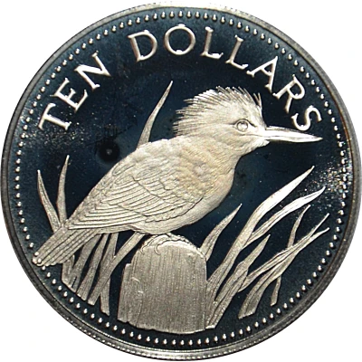 10 Dollars Ringed Kingfisher; Copper-Nickel back