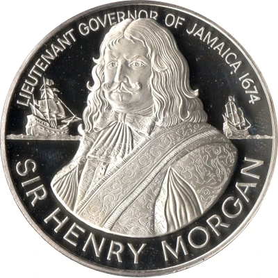 10 Dollars Sir Henry Morgan; silver proof back