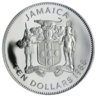 10 Dollars Year of the Worker; silver proof front