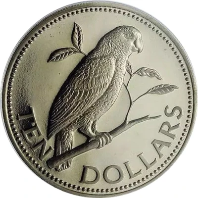 10 Dollars Yellow-Headed Amazon; Copper-Nickel back