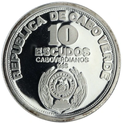 10 Escudos Independence; Silver front