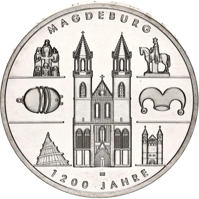 10 Euros 1200 Years of Magdeburg back