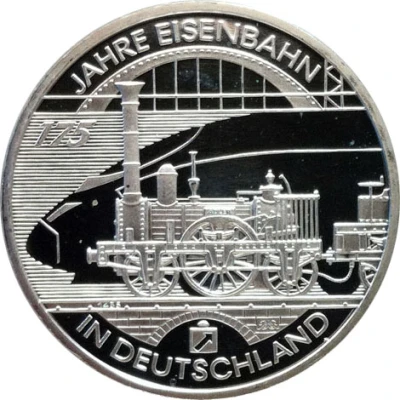 10 Euros 175 Years German Railroad back