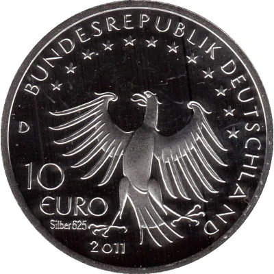 10 Euros 500 Years Till Eulenspiegel; Silver Proof Issue front