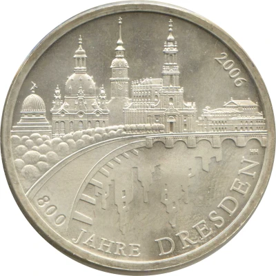 10 Euros 800 Years of Dresden back