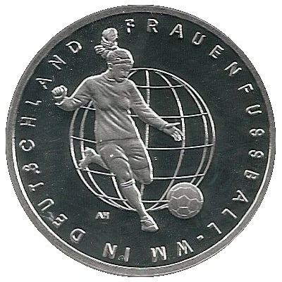 10 Euros Women's Soccer Championship; Silver Proof Issue back