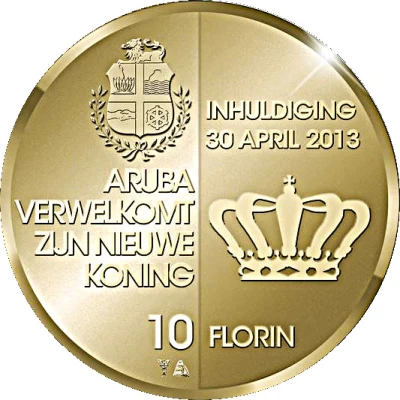 10 Florins - Willem-Alexander Investiture back