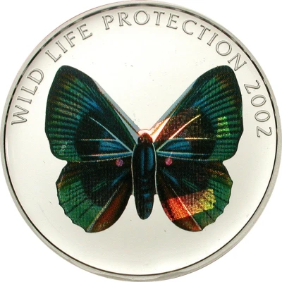 10 Francs Green Butterfly back