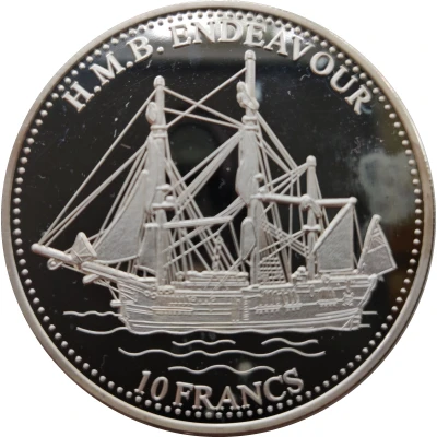 10 Francs H.M.B. Endeavour back