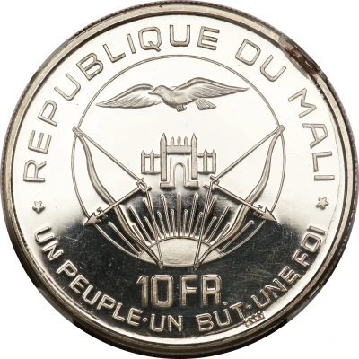 10 Francs Independence; Piedfort Essai front