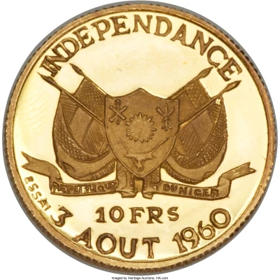 10 Francs Independence; essai front