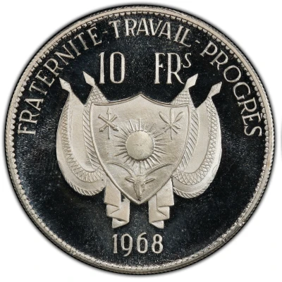 10 Francs Lion; large type front