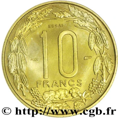 10 Francs Pattern back