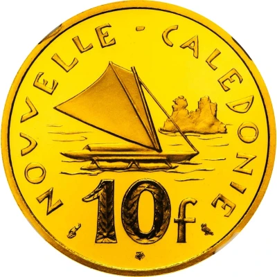 10 Francs Piedfort gold back