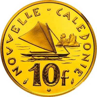 10 Francs Piedfort gold back