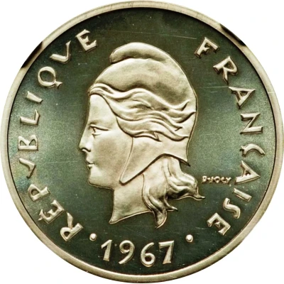 10 Francs Piedfort silver front