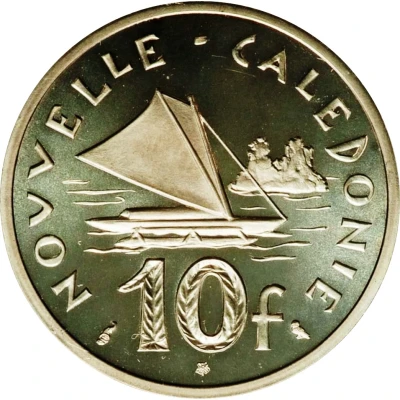 10 Francs Piedfort silver back