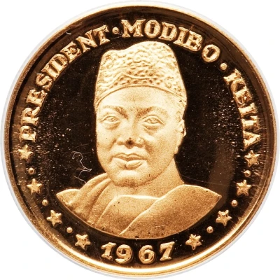 10 Francs President Modibo Keita, "1967" back