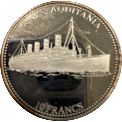 10 Francs R.M.S. Aquitania back