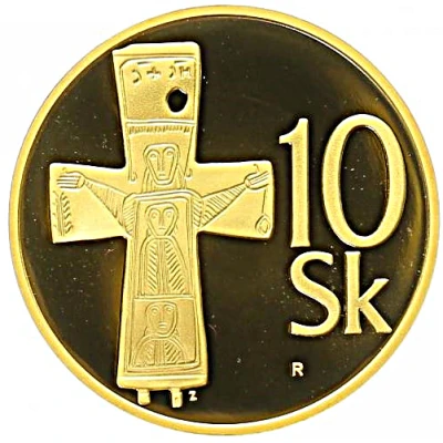 10 Korún Gold Proof back