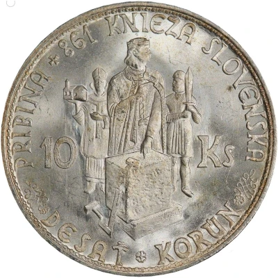 10 Korún Prince Pribina back