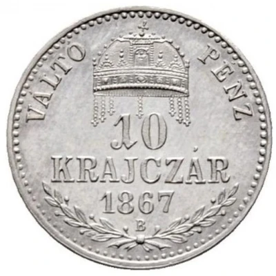 10 Kreuzers - Francis Joseph I Pattern back