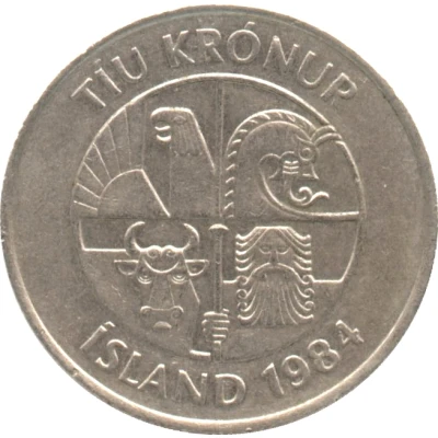 10 Krónur Non-magnetic front