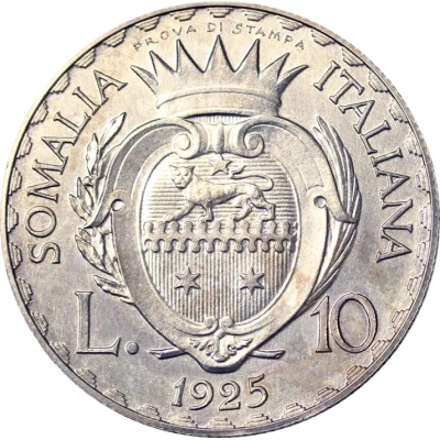 10 Lire - Vittorio Emanuelle III Trial back