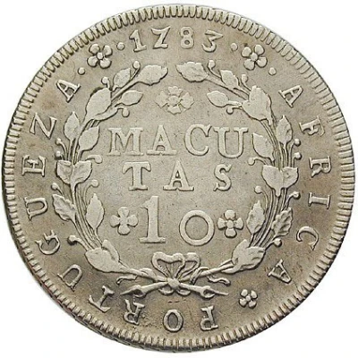 10 Macutas - Maria I and Pedro III back