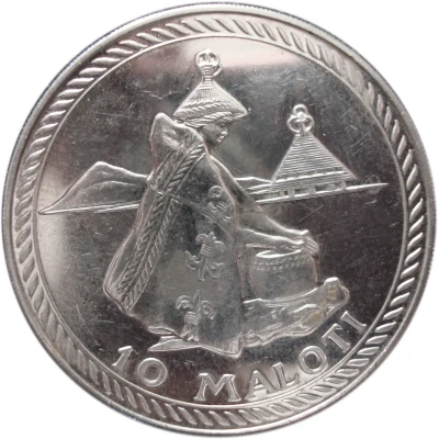 10 Maloti - Moshoeshoe II Independence back